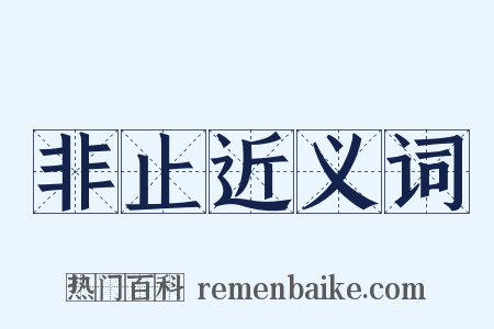 非止近义词是什么意思的图片
